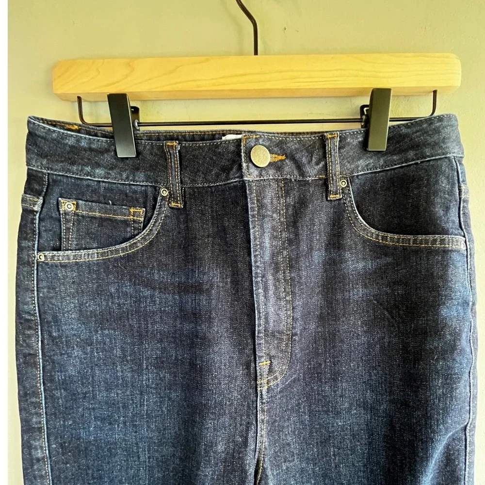 Sene Custom Women's Dark Wash Denim High Rise Slim Fit Jeans Casual Style 30